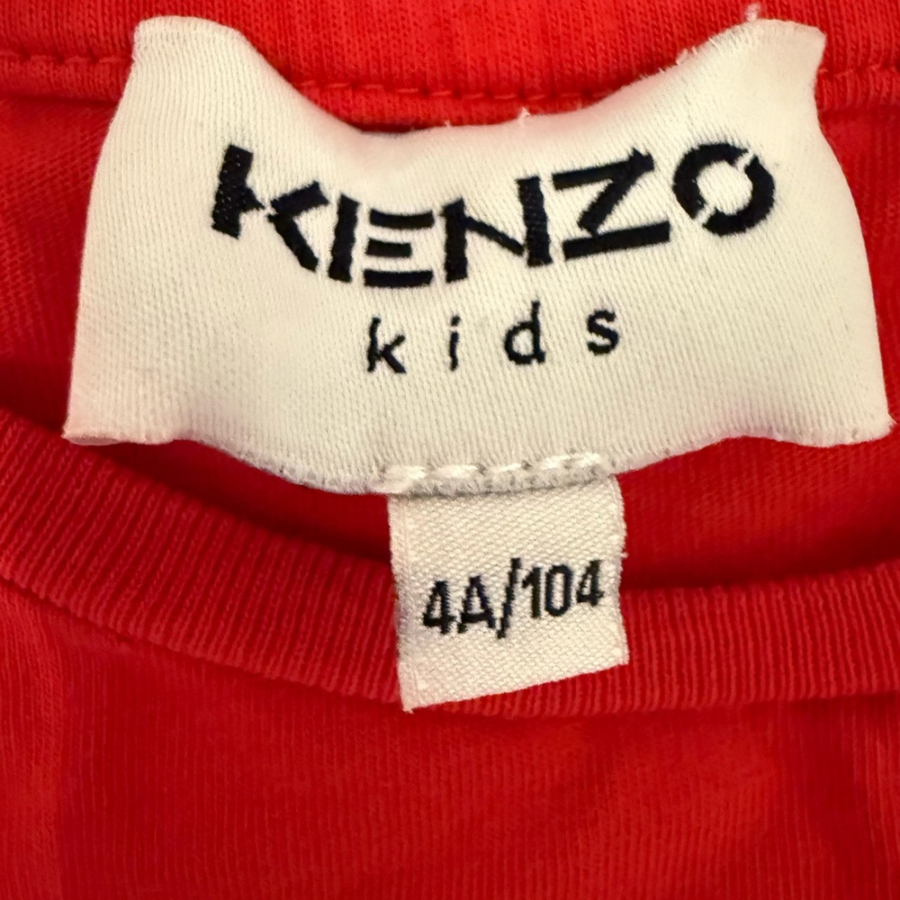 Kenzo Kids Red Tee with Tiger Design - Picture 2 of 2